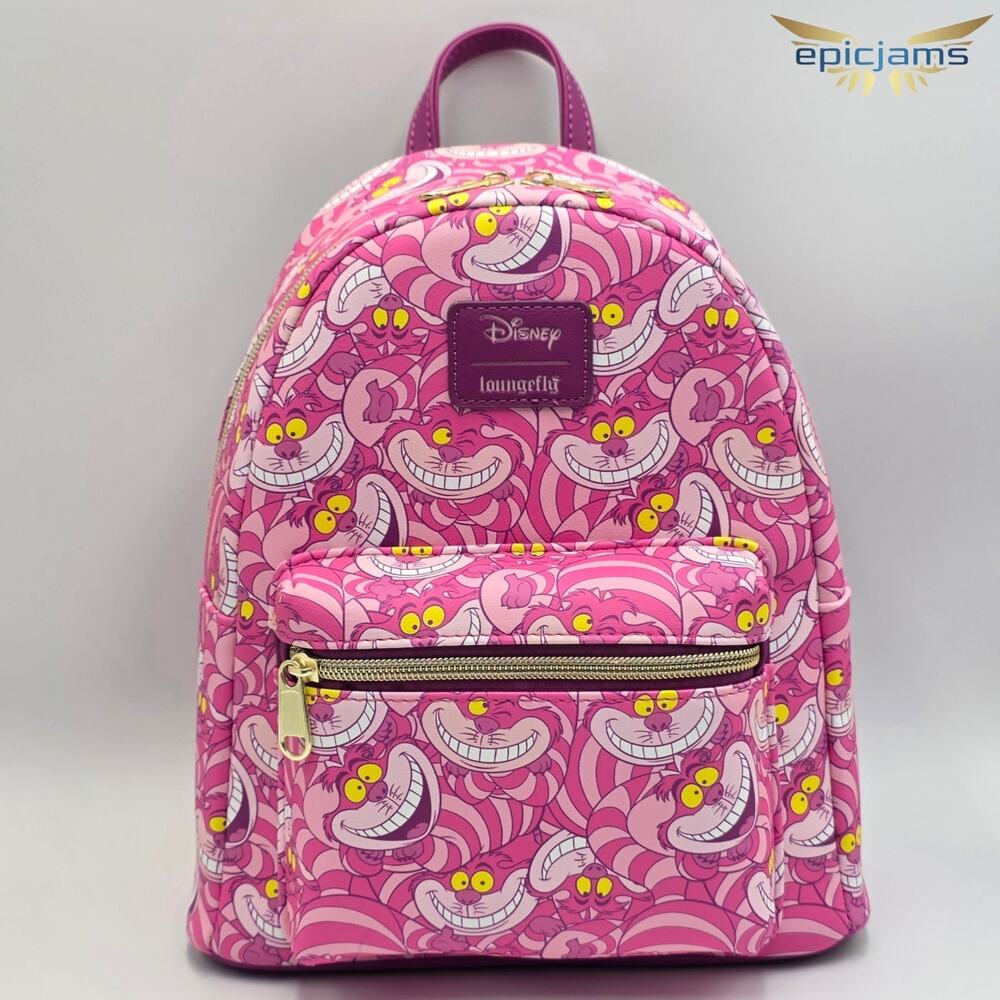 Loungefly Disney Alice In Wonderland Cheshire Cat Collage Mini Backpack New